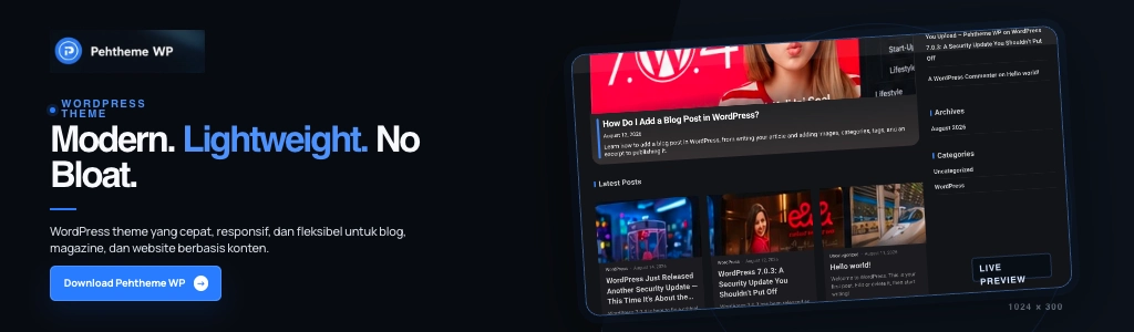 Pehtheme WP - WordPress Theme