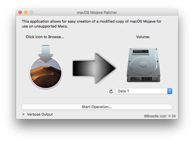 macOS Mojave Patcher installer use on unsupported Macs.