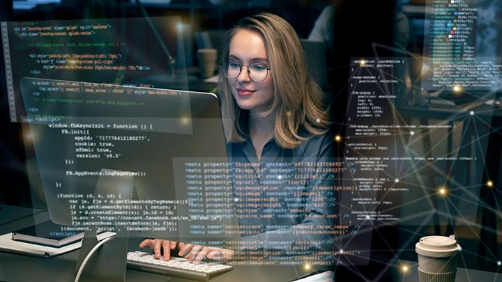 Illustration coding concept